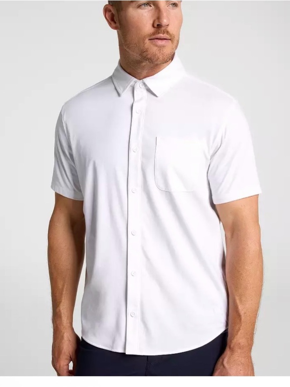 VRST Men's Short-Sleeve Button-Up Shirt - White